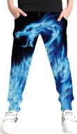 active boys' clothing: drawstring joggers for students running - sweatpants логотип