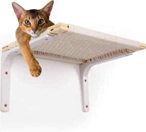 img 4 attached to 🐱 BEBOBLY Floating Cat Wall Shelves and Perch: Modern Hanging Cat Hammock Bed for Indoor Cats - Solid Furniture for Sleeping, Playing, Climbing, and Lounging