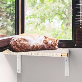 img 3 attached to 🐱 BEBOBLY Floating Cat Wall Shelves and Perch: Modern Hanging Cat Hammock Bed for Indoor Cats - Solid Furniture for Sleeping, Playing, Climbing, and Lounging