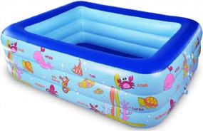 img 4 attached to Get Ready For Summer Fun With Our Inflatable Ocean World Kiddie Pool!