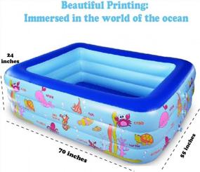 img 2 attached to Get Ready For Summer Fun With Our Inflatable Ocean World Kiddie Pool!