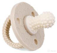 honeycomb bubble bump beige soothipop - 3 month+ silicone pacifier teething toy логотип