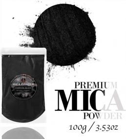 img 3 attached to TECHAROOZ Charcoal Black Mica Powder 100G/3.5Oz - Sealed Bag For Epoxy Resin, Lip Gloss, Nails, Slime & More! 2 Tone Color Pigment Powder Ideal For Bath Bombs, Soap Making & Polymer Clay