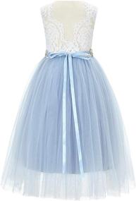 img 1 attached to Ekidsbridal Floral Dresses Communion Baptism Girls' Clothing : Dresses