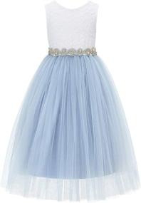 img 2 attached to Ekidsbridal Floral Dresses Communion Baptism Girls' Clothing : Dresses