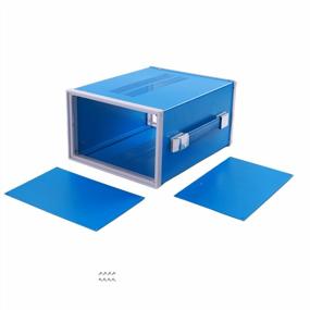 img 4 attached to Fielect Dustproof Electronic Junction Box Enclosure - Ideal For Electronic Projects | Metal Blue Project Box Measuring 10.71" X 5.43" X 8.39