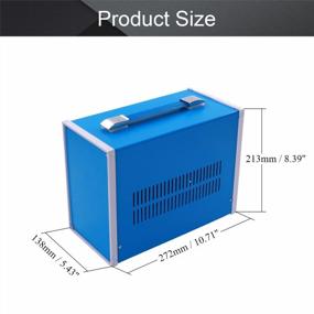 img 3 attached to Fielect пылезащитный корпус электронной распределительной коробки - идеально подходит для электронных проектов | Металлическая синяя коробка для проектов размером 10,71 x 5,43 x 8,39 дюйма