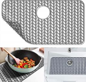 img 4 attached to Protect Your Kitchen Sink With JOOKKI'S Silicone Mat Protectors - Fits Perfectly In Farmhouse Stainless Steel Sinks!
