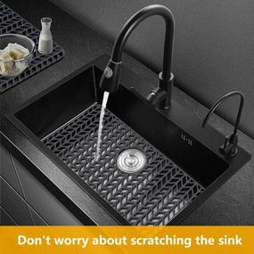 img 2 attached to Protect Your Kitchen Sink With JOOKKI'S Silicone Mat Protectors - Fits Perfectly In Farmhouse Stainless Steel Sinks!