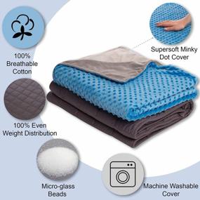 img 1 attached to Soft And Cozy Children'S Weighted Blanket - 12Lb Heavy Comforter With Washable Minky Cover - 48X72 Inches - Ideal For Boys And Girls - Great For Relaxation And Better Sleep