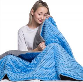 img 4 attached to Soft And Cozy Children'S Weighted Blanket - 12Lb Heavy Comforter With Washable Minky Cover - 48X72 Inches - Ideal For Boys And Girls - Great For Relaxation And Better Sleep