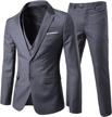 cloudstyle men's 3-piece 2 buttons slim fit solid color jacket smart wedding formal suit logo