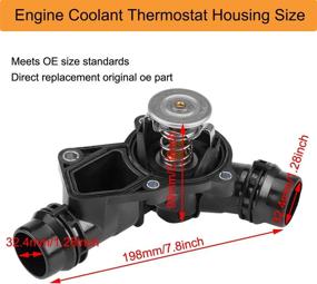 img 2 attached to 🔧 Top-quality Thermostat Assembly with Housing for BMW E46 E39 X5 X3 Z3 Z4 - Replaces 11537509227 11530139877 11531437040 11531436823 11534509763