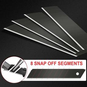 img 2 attached to 10-Pack Ultra Sharp SK2H Snap-Off Blades For Retractable Utility Knives - Heavy-Duty Refill Blades With Creative Safety Box, Ideal For Box, Carpet, And Rope Cutting - HAUTMEC HT0144-BL