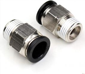 img 4 attached to CEKER 1/2 Push To Connect Fittings Air Fittings PC 1/2 Inch Tube Od X 3/8 " NPT Thread Male Air Line Fittings Пневматический фитинг Push In Connector Компрессионные фитинги Быстроразъемные фитинги 2Pack