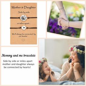 img 3 attached to Набор браслетов Mother Daughter Matching Heart Wish - идеальные подарки для мам и дочерей от мамы от MANVEN