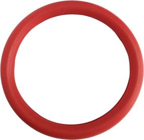 img 3 attached to 🚗 SWT1200 Leather Texture Soft Silicone Car Steering Wheel Cover in 10 Colors - Vibrant Red