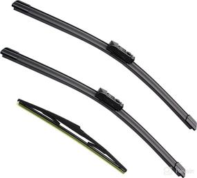 img 4 attached to 🚘 Set of 3 OEM Windshield Window Wiper Blades for Mazda CX-5 CX-9 02/2017-2021 - Factory Replacement Blades - 24"/18"/14