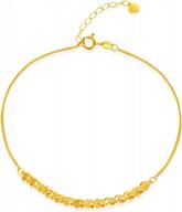 radiant 18k solid gold bracelets for women & girls - exquisite real gold chain bracelet - model 613 logo