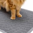 wepet cat litter box mat: durable pvc pad for urine-resistant scatter control - 35x23 grey logo
