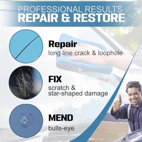 img 3 attached to 🔧 Auto Glass Repair Kit - Windshield Crack Repair Resin for Chips, Cracks, Star-Shaped, Nicks, Half-Moon, Crescents - Car Windshield Repair Kit