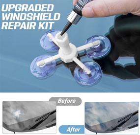 img 2 attached to 🔧 Auto Glass Repair Kit - Windshield Crack Repair Resin for Chips, Cracks, Star-Shaped, Nicks, Half-Moon, Crescents - Car Windshield Repair Kit