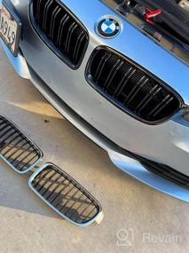 img 6 attached to BMW 3 Series F30 F31 2012-2018 Передняя решетка радиатора Решетка радиатора Двойные ламели Gloss Black Zealhot F30