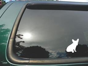 img 1 attached to 🐶 French Bulldog Die Cut Window Decal/Sticker - Car/Truck/Laptop Vinyl Silhouette, 4"x4.5