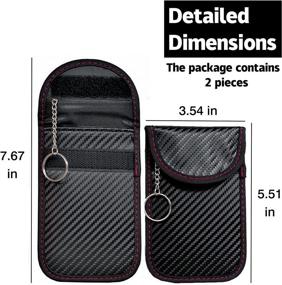 img 3 attached to Protect Your Car with Amiss Car Key Fob Protector – Anti-Theft Key Pouch & Signal Blocking Case - Carbon Fiber Texture - Interior & Exterior Car Accessories (2 Packs)