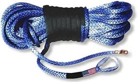 img 4 attached to U.S.-Made 19,600Lb Strength Winch Rope: 3/8In X 50Ft AMSTEEL Blue - The Rockcrawlers Winchrope For 4X4 Vehicle Recovery (BILLET4X4)