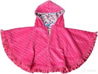 🐘 minky dot poncho for infant/toddler girls - hot pink elephant логотип