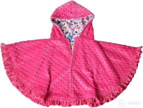 img 4 attached to 🐘 Minky Dot Poncho for Infant/Toddler Girls - Hot Pink Elephant