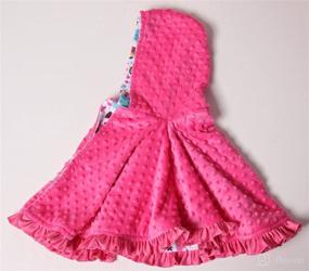 img 2 attached to 🐘 Minky Dot Poncho for Infant/Toddler Girls - Hot Pink Elephant