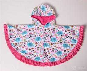 img 3 attached to 🐘 Minky Dot Poncho for Infant/Toddler Girls - Hot Pink Elephant