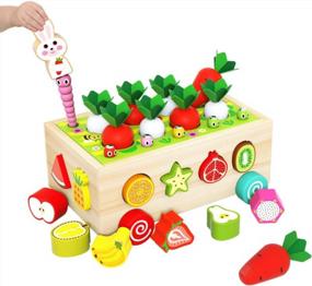 img 4 attached to 🧩 JUZBOT Wood Montessori Shape Sorter: Early Educational Toy for 1-3 Year Olds, Perfect Gift Option