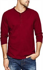 img 4 attached to 👕 LecGee Henley Sleeve Regular T Shirts: Perfect Blend of Style and Comfort