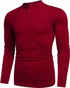 img 1 attached to 👕 LecGee Henley Sleeve Regular T Shirts: Perfect Blend of Style and Comfort