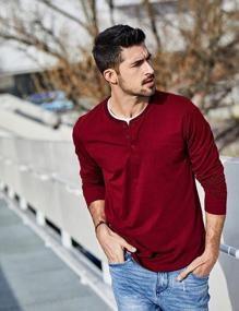 img 3 attached to 👕 LecGee Henley Sleeve Regular T Shirts: Perfect Blend of Style and Comfort