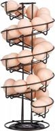 stylish and efficient metal egg skelter rack for neat storage and display in brown spiral design logo