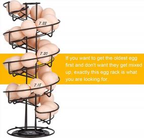 img 1 attached to Stylish And Efficient Metal Egg Skelter Rack For Neat Storage And Display In Brown Spiral Design