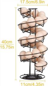 img 3 attached to Stylish And Efficient Metal Egg Skelter Rack For Neat Storage And Display In Brown Spiral Design