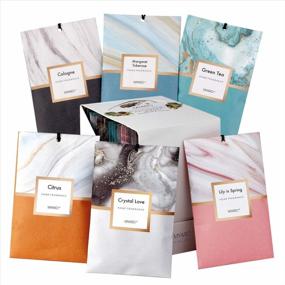 img 4 attached to Myaro Scented Sachets For Drawers, Closets, And Rooms - Long Lasting Perfume Air Fresheners With 12 Packs Of Sachet Bags In 6 Different Scents