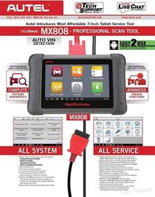 img 3 attached to 🚗 Autel Maxicheck MX-808: Advanced Automotive OBD2 Scanner with Free Screen Protector - All System Diagnostics & Immobilizer, MK808BT Cable Version, Oil Reset/EPB/BMS/SAS/TPMS