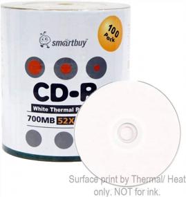 img 3 attached to Smart Buy CD-R 100 Pack 700Mb 52X Thermal Printable White Blank Recordable Discs, 100 Disc, 100Pk