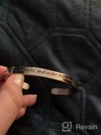 img 1 attached to Personalized Mantra Cuff Bracelets for Women - Encouragement Gift for Friends and Birthdays review by Matthew Maggot