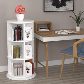 img 1 attached to Enhance Organization And Creativity With FSIGOM'S 360° Rotating Children'S Bookshelf - Multifunctional Storage Solution For Any Space!