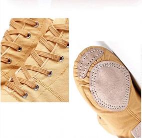 img 1 attached to HIPPOSEUS Canvas Jazz Boots: Modern Dance Shoes For Women & Men - Over The Ankle Lace Up
