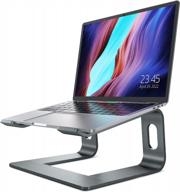 💻 nulaxy gray laptop stand - ergonomic aluminum mount for desk, detachable riser notebook stand compatible with macbook air pro, dell xps, and more 10-16" laptops logo