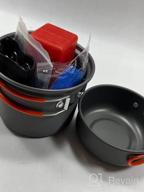 img 1 attached to Bulin Camping Cookware Mess Kit - Complete Set For Outdoor Cooking And Backpacking Adventures review by Christopher Kumar
