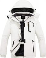 лыжная куртка водостойких женщин с подкладкой ватки - теплое пальто зимы для снега и дождя логотип